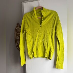 Vibrant Yellow Quarter-Zip Pullover
